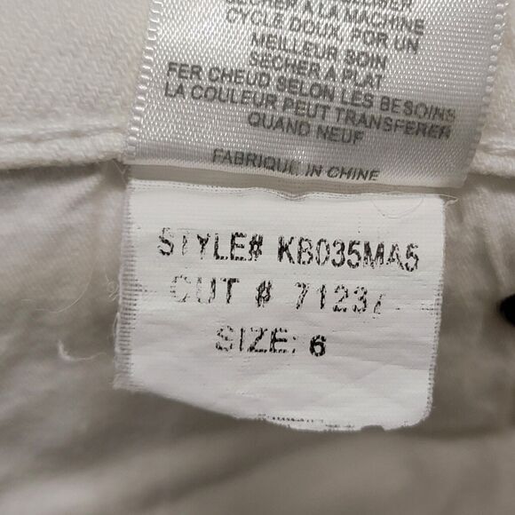 Kut From The Kloth‎ Capri Jeans Shorts Womens 6 White Mid-Rise Denim Stretch - Picture 5 of 13